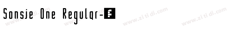 Sonsie One Regular字体转换